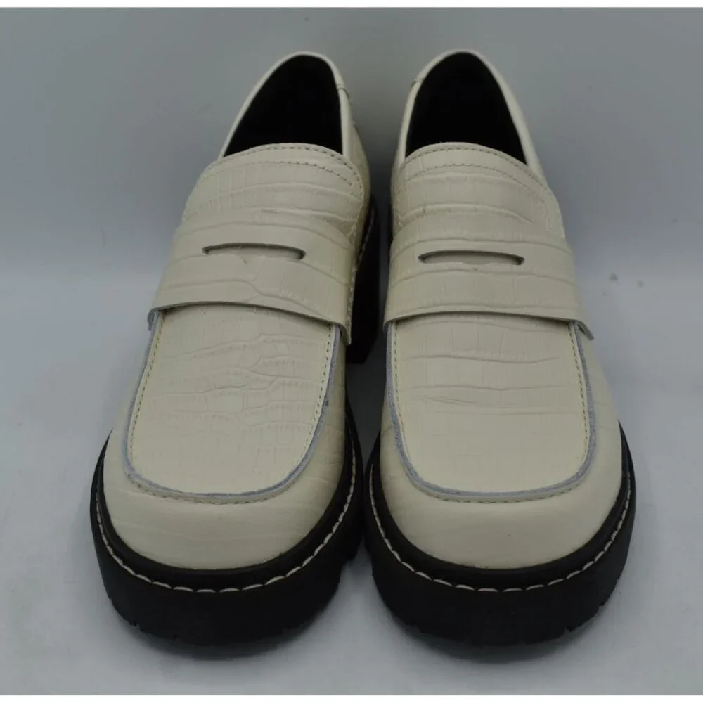Sorel Womens Size 10 Joan Now City Chalk Black Slip On Loafers Shoes‎
